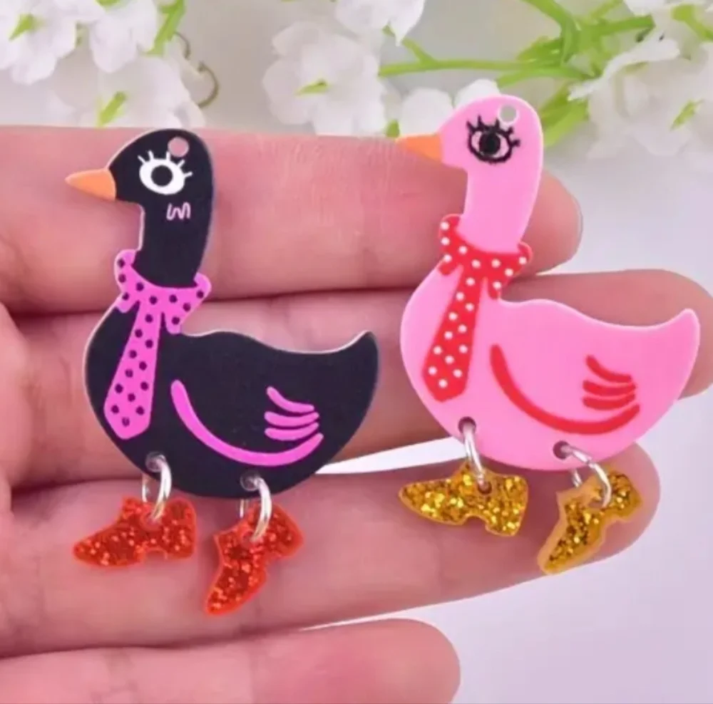 2/30$‎ Or 3/$35 Colorful Duck Earrings Set for Kids (#0279)